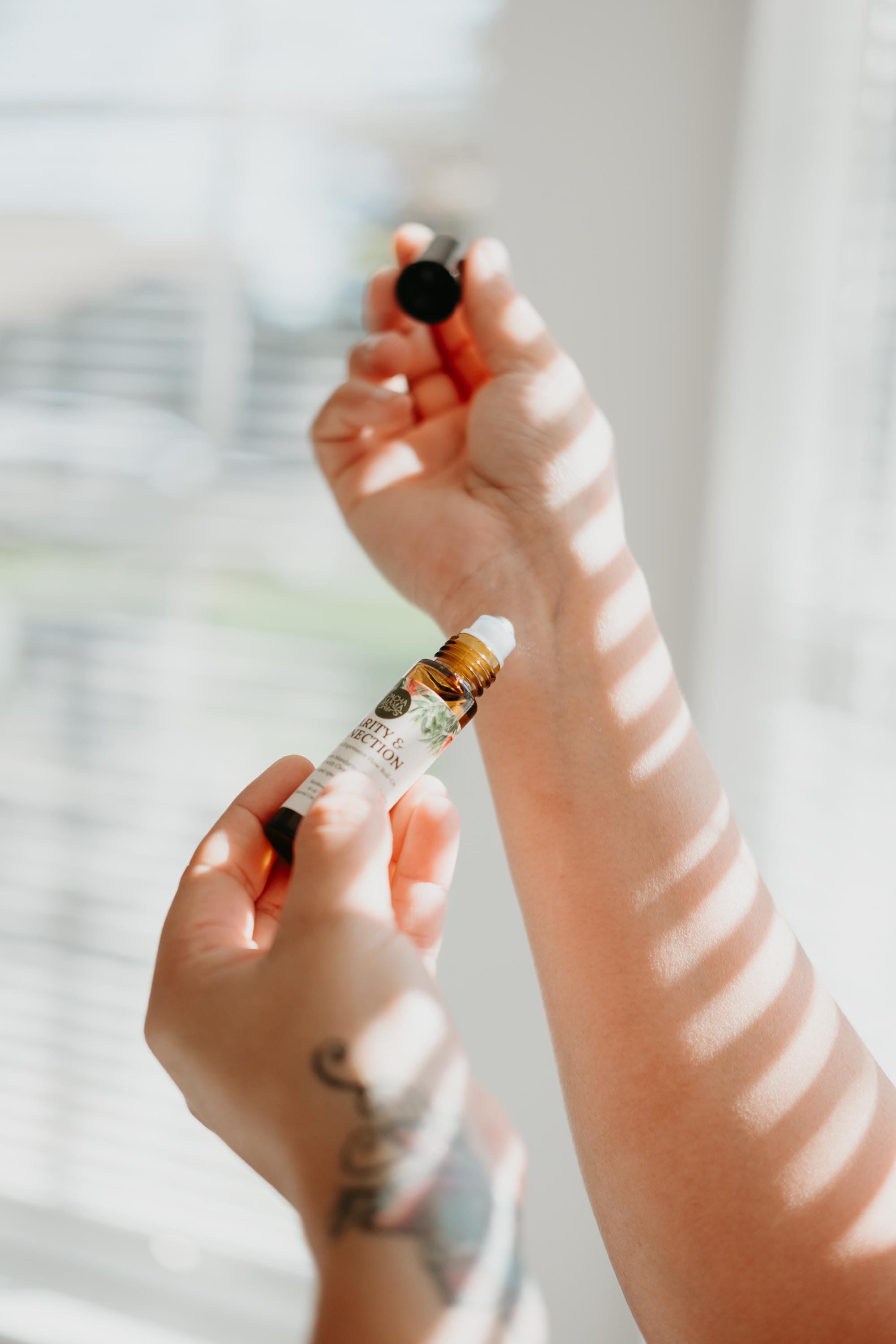 Restore and Nourish Roll-On  Emotional Healing Oil with Rose Quartz | Geranium, Grapefruit & Black Spruce | 10ml