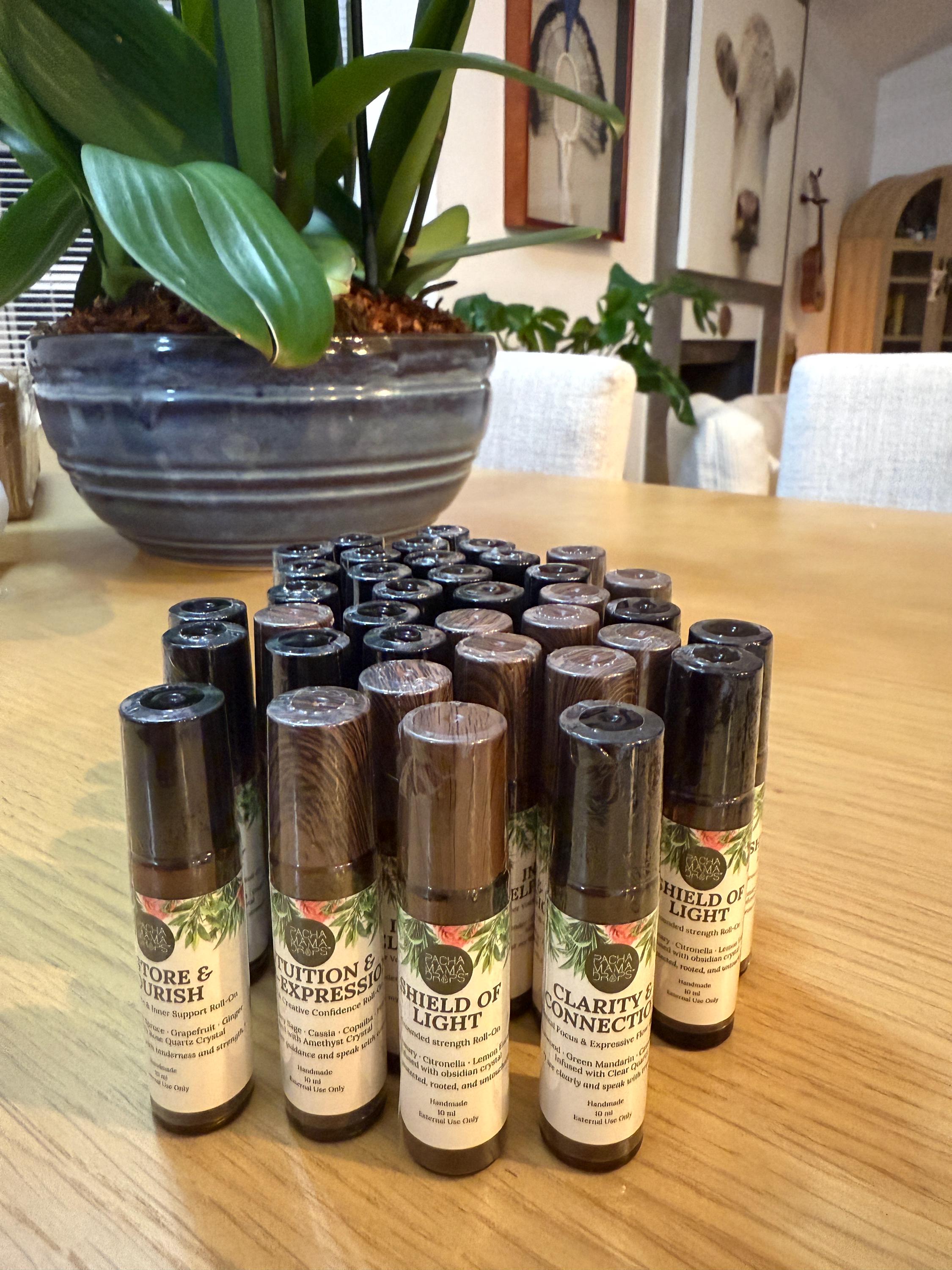 Shield of Light Roll-On  Energetic Protection Oil with Obsidian & Essential Oils | Rose, Citronella, Rosemary | 10ml